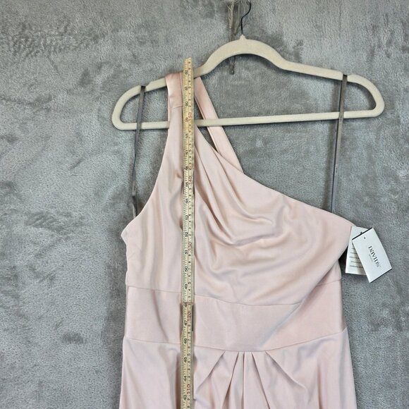 White by Vera Wang Gown Womens 4 Blush One Shoulder Formal Maxi Dress VW360513 - Picture 8 of 13